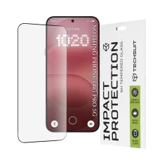 Techsuit - 111D Celoplošné pokrytie / Celoplošné lepenie - Nothing Phone 4a Pro - Čierne tvrdené sklo