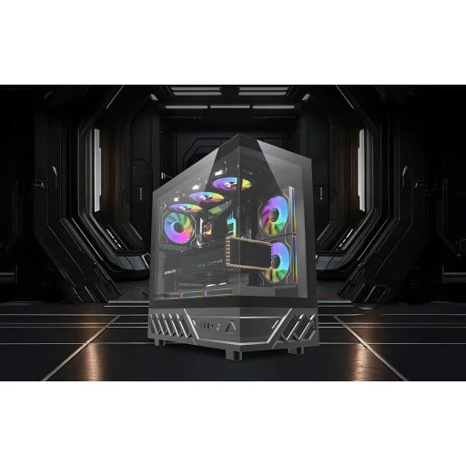 DarkFlash DS950 számítógép ház fekete (+6 ventilátor) - 7