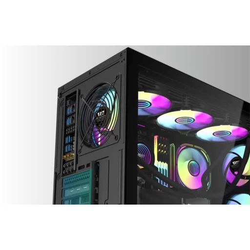 Darkflash DS900WS ATX počítačová skriňa bez ventilátorov (čierna) - 10