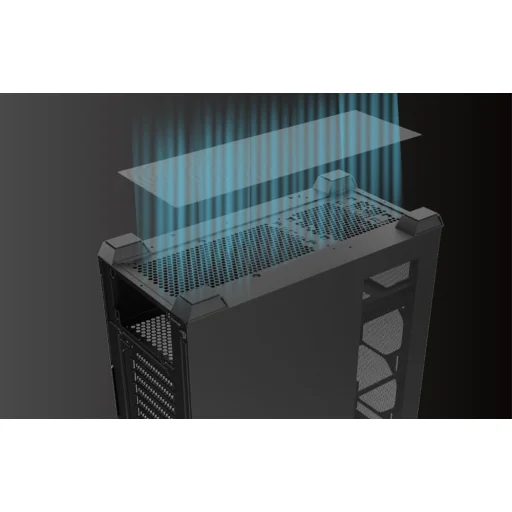 Darkflash DS900WS ATX számítógépház ventilátorok nélkül (Fekete) - 11