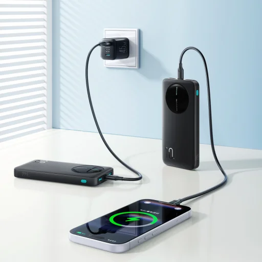 Joyroom JR-PBF12 Pro Powerbanka 22,5W 10000mAh s digitálnym displejom 2x USB-A 1x USB-C - Čierna - 10