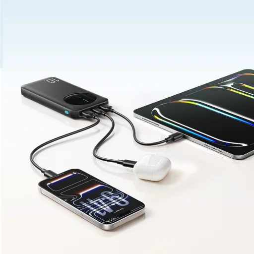 Joyroom JR-PBF12 Pro Powerbanka 22,5W 10000mAh s digitálnym displejom 2x USB-A 1x USB-C - Čierna - 13