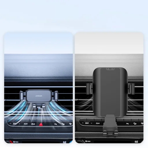 Joyroom JR-ZS283 Držiak na telefón do auta do mriežky ventilácie - čierny - 5