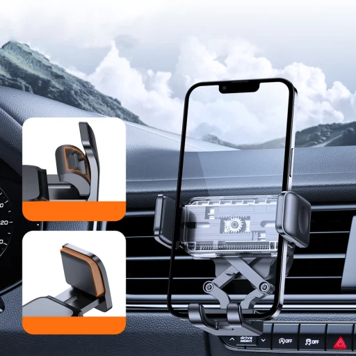 Joyroom JR-ZS283 Držiak na telefón do auta do mriežky ventilácie - čierny - 8