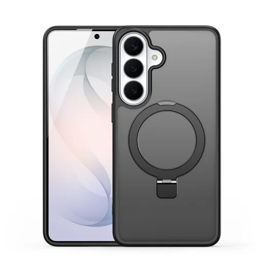 Dux Ducis Yind flipové puzdro pre Samsung Galaxy S26+ so stojanom, kompatibilné s MagSafe - čierne puzdro - 1