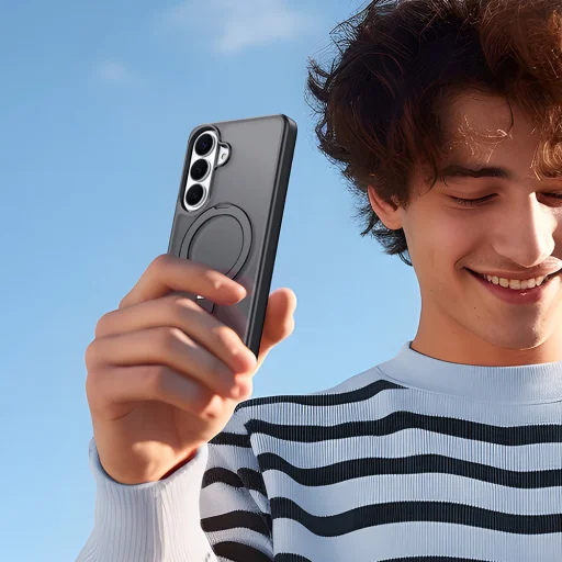 Dux Ducis Yind flipové puzdro pre Samsung Galaxy S26+ so stojanom, kompatibilné s MagSafe - čierne puzdro - 11