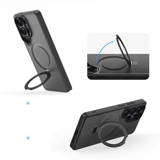 Dux Ducis Yind tok Samsung Galaxy S26 Ultra készülékhez állvánnyal, MagSafe kompatibilis - Fekete - 10