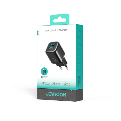 Joyroom JR-TG7 33W USB-A + USB-C sieťová nabíjačka s 60W USB-C - USB-C 1m káblom - čierna - 8