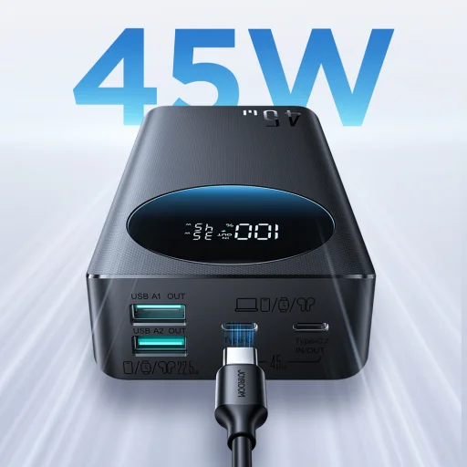 Joyroom JR-PBF02 Pro 20000 mAh 45 W powerbanka s digitálnym displejom 2x USB-A 2x USB-C - čierna - 14