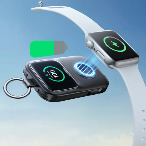 Joyroom JR-W19 5 W prenosná externá batéria s bezdrôtovou nabíjačkou na hodinky 5000 mAh čierna - 8