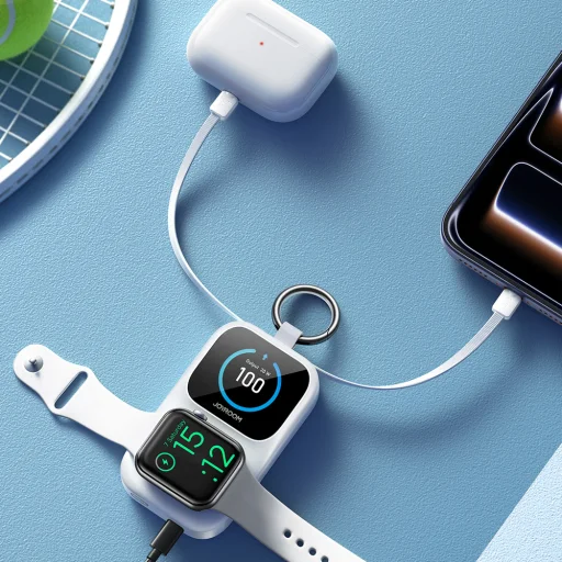 Joyroom JR-W19 5W prenosná bezdrôtová nabíjačka na hodinky biela - 9