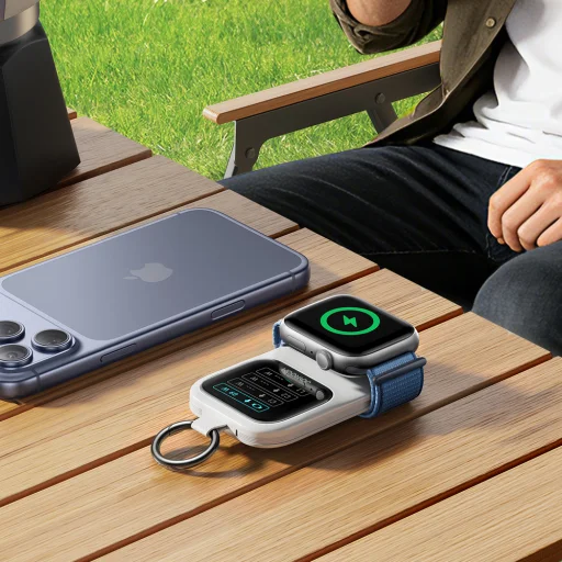 Joyroom JR-W19 5W prenosná bezdrôtová nabíjačka na hodinky biela - 10