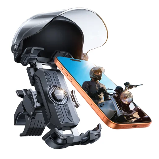 Joyroom JR-ZS526 držiak na telefón na bicykel so slnečnou clonou (verzia prilba) čierny - 1