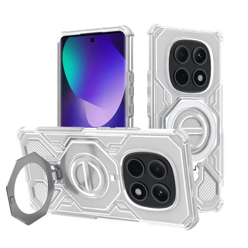 Techsuit - Carbon Shield PRO - Xiaomi Redmi Note 15 5G / Poco M8 5G - Biele priehľadné puzdro - 1