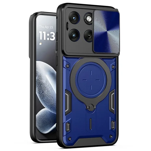 Techsuit - CamGuard Pro - Motorola Edge 70 Fusion - Modré puzdro - 1
