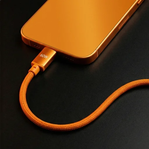 Forever Saffron USB-C - USB-C kábel 1,0 m 60W oranžový - 5