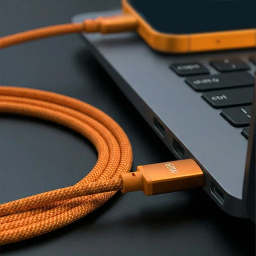 Forever Saffron USB-C - USB-C kábel 1,0 m 60W oranžový - 7