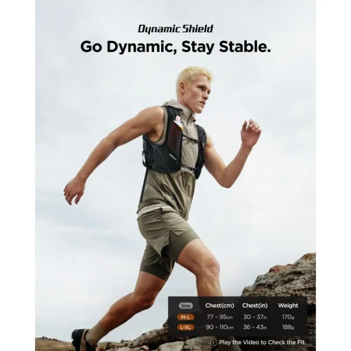 Spigen A721 Dynamic Shield bežecká vesta Active čierna (L-XL) + Soft Flask - 5