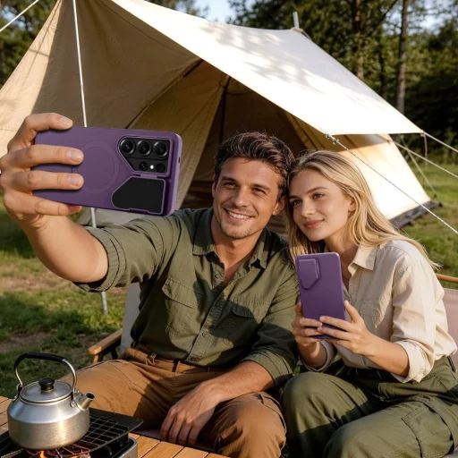 Samsung Galaxy S26 Ultra Tech-Protect Kevlar Aura MagSafe fialové puzdro - 8