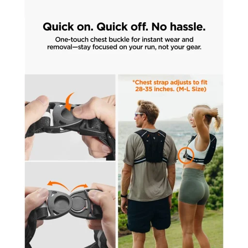 Spigen A720 Dynamic Shield bežecká vesta (M-L) čierna - 9