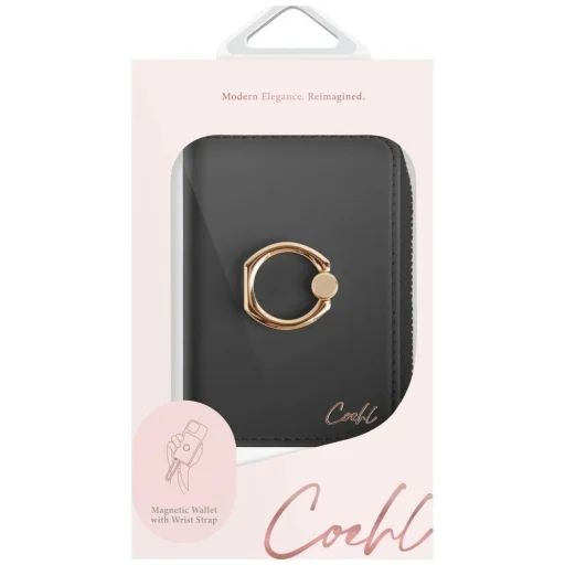 UNIQ Coehl Mirelle magnetický set peňaženky + pútko na ruku čierny - 8