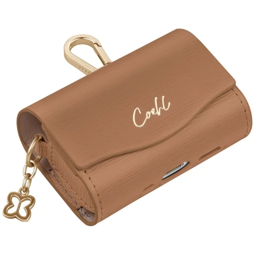 Hnedé peňaženkové puzdro UNIQ Coehl Mirelle pre AirPods Pro - 3