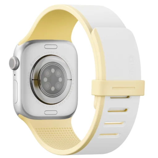 Apple Watch 42/41/40 mm UNIQ Revix IV Premium obojstranný magnetický remienok bielo-žltý - 2