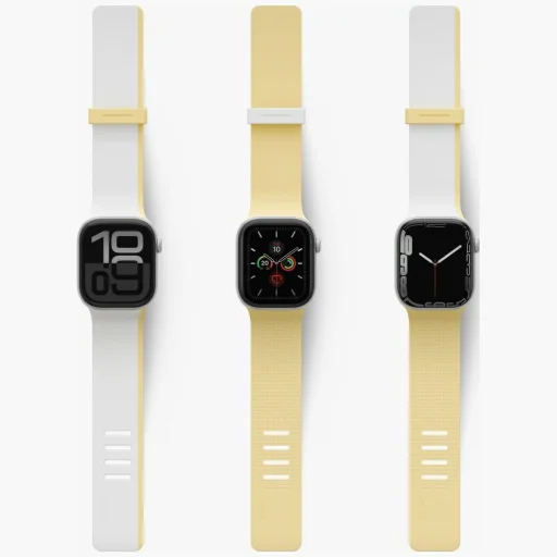 Apple Watch 42/41/40 mm UNIQ Revix IV Premium obojstranný magnetický remienok bielo-žltý - 4
