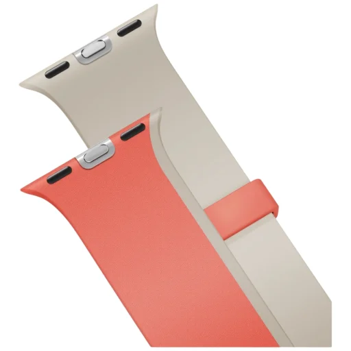 Apple Watch 42/44/45/46/49mm UNIQ Revix IV prémiový obojstranný magnetický remienok ružovo-béžový - 3