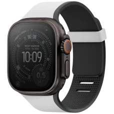 Apple Watch 42/44/45/46/49mm remienok UNIQ Revix IV Prémiový obojstranný magnetický sivo-čierny