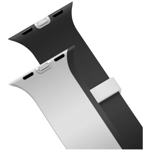 Apple Watch 42/44/45/46/49mm remienok UNIQ Revix IV Prémiový obojstranný magnetický sivo-čierny - 3