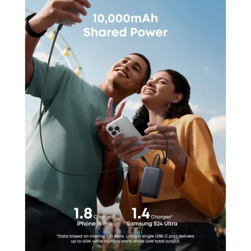 Anker Nano Powerbank, 10000mAh, 45W, QC + PD, Čierna A1638H11 - 4