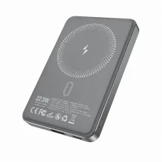 BWOO P82 BO 10000 mAh 15 W bezdrôtová powerbanka tmavosivá