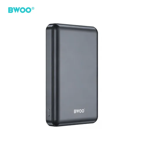 BWOO P82 BO 10000 mAh 15 W bezdrôtová powerbanka tmavosivá - 4