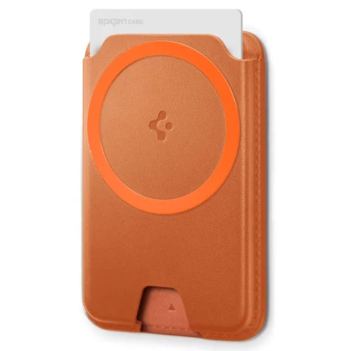 Spigen Valentinus MagFit+ MagSafe univerzálny magnetický držiak na karty metalický oranžový - 5