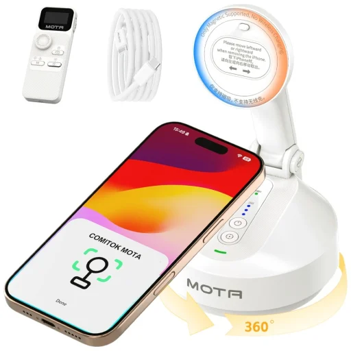 iPhone COMITOK MOTA magnetický stojan biely Magsafe - 2