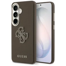 Samsung Galaxy S26 Guess Grained Big 4G Metal Logo hnedé puzdro