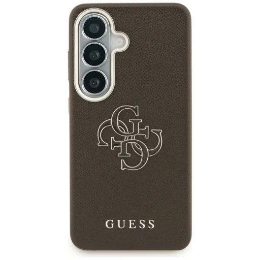 Samsung Galaxy S26 Guess Grained Big 4G Metal Logo hnedé puzdro - 3