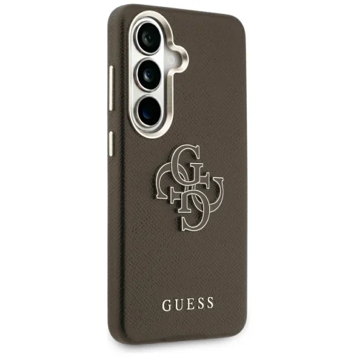 Samsung Galaxy S26 Guess Grained Big 4G Metal Logo hnedé puzdro - 4