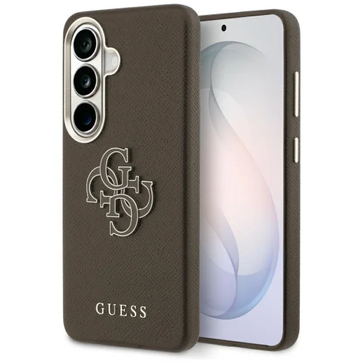 Samsung Galaxy S26 Guess Grained Big 4G Metal Logo hnedé puzdro - 1