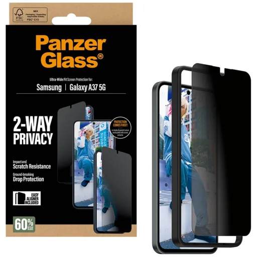 Samsung Galaxy A37 5G PanzerGlass Ultra-Wide Fit ochranné sklo s ochranou súkromia - 6