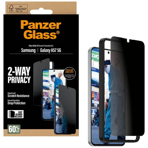 Samsung Galaxy A57 5G PanzerGlass Ultra-Wide Fit privátne ochranné sklo - 6