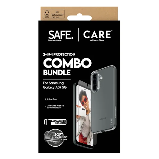 Samsung Galaxy A37 5G CARE by PanzerGlass štýlové 2 v 1 puzdro + ochranné sklo, priehľadné puzdro - 5