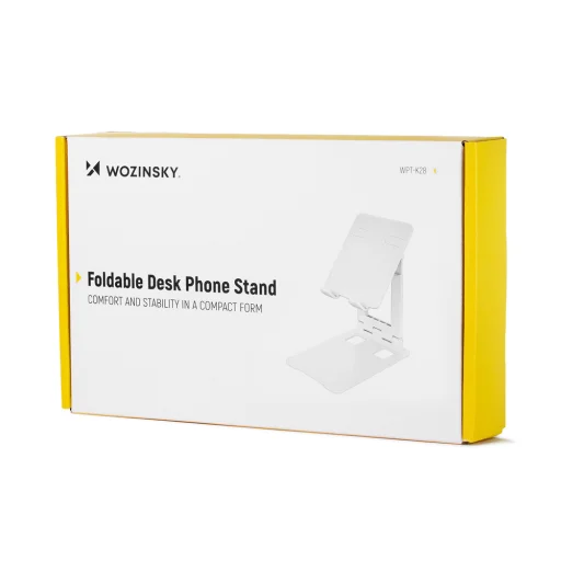 Wozinsky WPT-K28 Stolný stojan na telefón a tablet - Skladací - Biely - 8