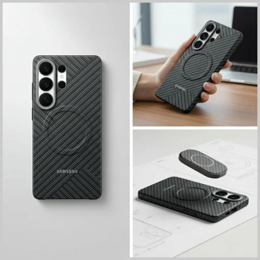 Samsung Galaxy S26 Ultra Carbon Magnet puzdro tmavosivé - 3