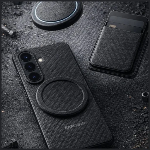 Samsung Galaxy S26 Carbon Magnet čierne puzdro - 3