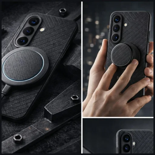 Samsung Galaxy S26 Carbon Magnet čierne puzdro - 4