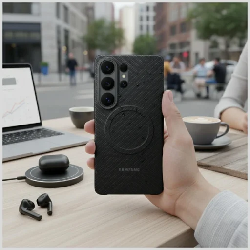 Čierne puzdro Samsung Galaxy S26 Ultra Carbon Magnet - 3