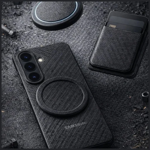 Samsung Galaxy S26 Plus Carbon Magnet čierne puzdro - 3