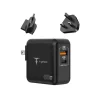 T-Phox Mega T-PP09 GaN PD 65W USB/USB-C sieťový nabíjací adaptér čierny thumbnail